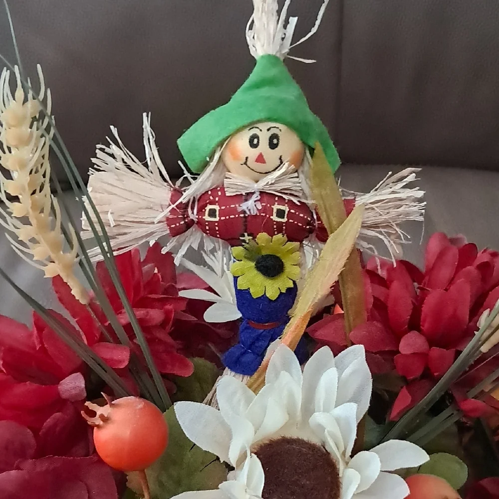 Autumn Floral Pumpkin Arrangement Homemade